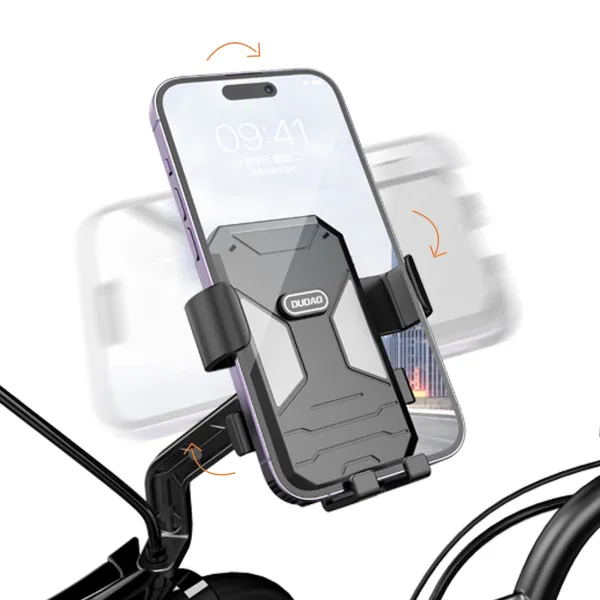 Dudao F7C+ držiak na mobil na bicykel / motocykel, čierny