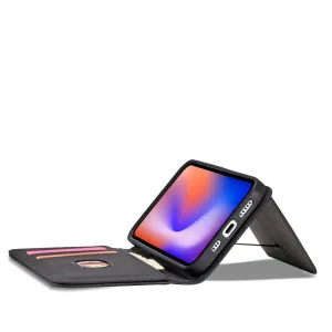 MG Magnet Card knižkové kožené puzdro na iPhone 12 Pro Max, čierne
