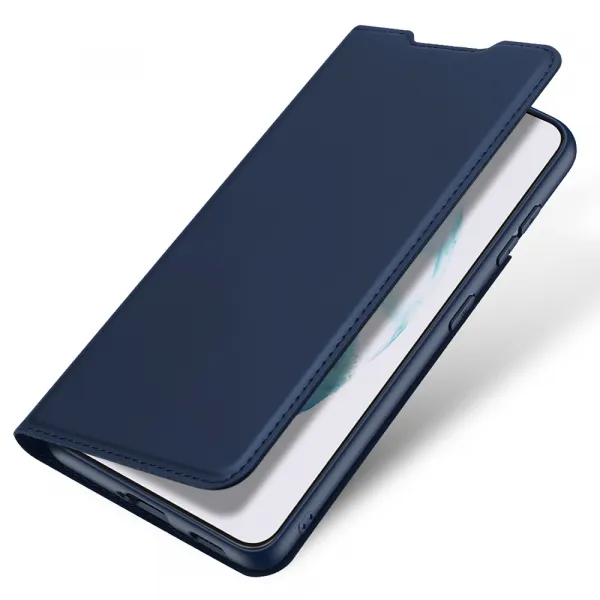 DUX DUCIS Skin Pro knižkové kožené puzdro na Samsung Galaxy S22 Plus, modré