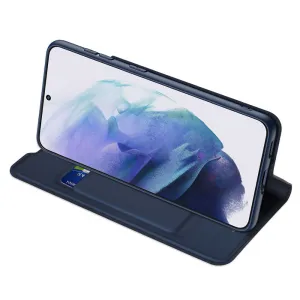 DUX DUCIS Skin Pro knižkové kožené puzdro na Samsung Galaxy S22 Plus, modré