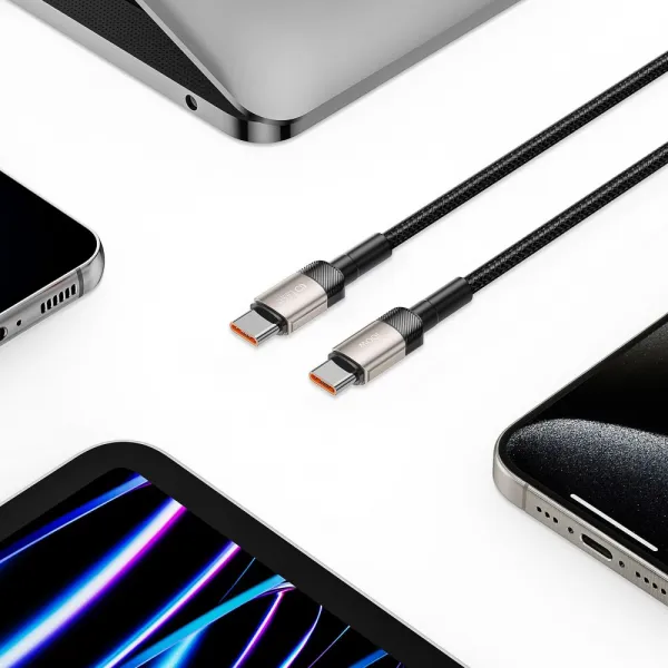 Tech-Protect Ultraboost Evo kábel USB-C / USB-C PD 100W 5A 2m, titanium