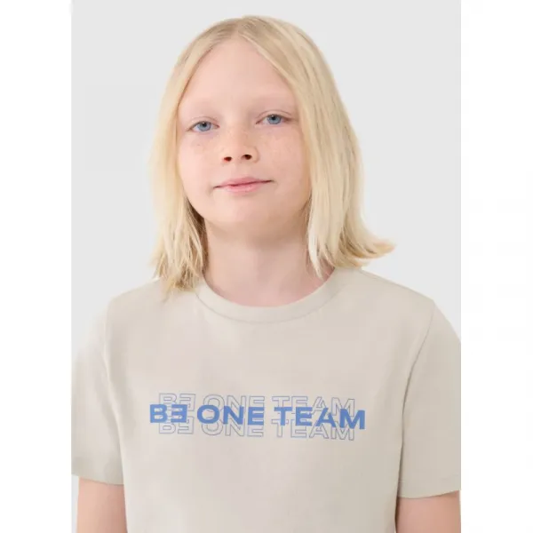 Chlapčenské tričko s krátkym rukávom 4F JUNIOR TSHIRT M2186-12S-CREME