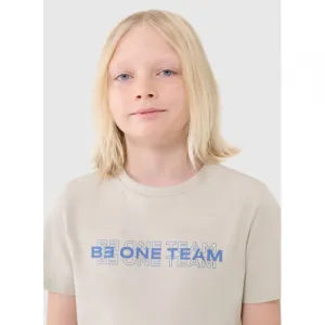 Chlapčenské tričko s krátkym rukávom 4F JUNIOR TSHIRT M2186-12S-CREME
