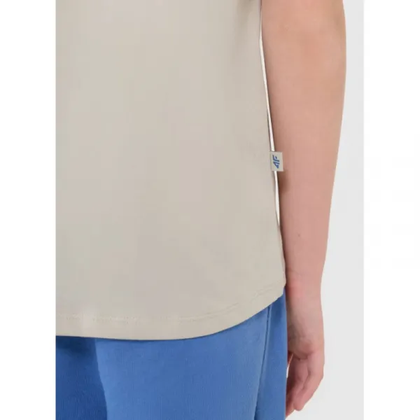 Chlapčenské tričko s krátkym rukávom 4F JUNIOR TSHIRT M2186-12S-CREME