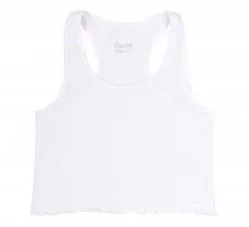 Dievčenský crop top Bembi – štýlový letný kúsok Farba: Biela, Veľkosť: 152