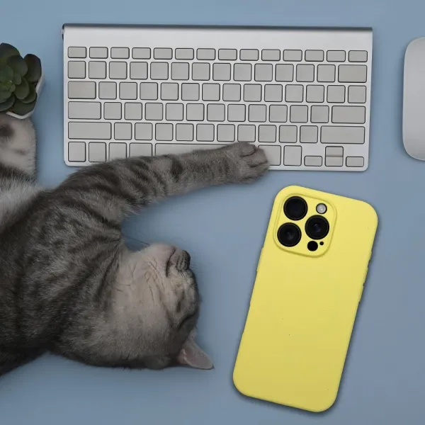 Obal Silicone MagSafe, iPhone 17, žltý