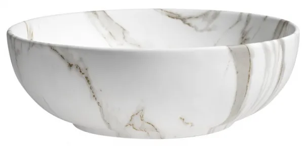 RONDANE keramické umývadlo na dosku Ø 41 cm, bianco carrara AR435BC