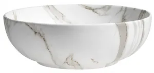 RONDANE keramické umývadlo na dosku Ø 41 cm, bianco carrara AR435BC