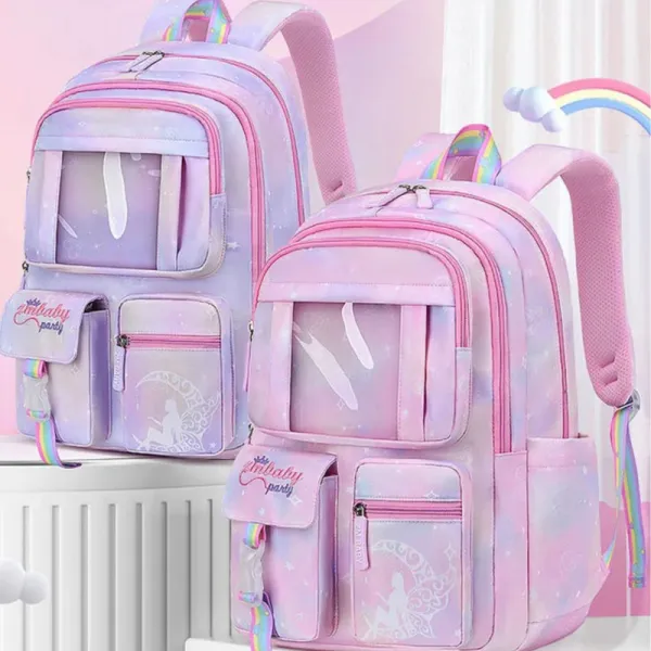 Livefy detský školský batoh Moon, ružový