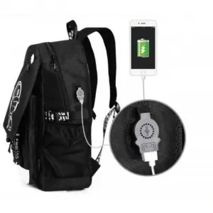 Livefy batoh s USB káblom Glowy, čierny