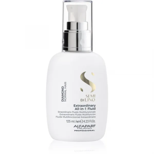 Alfaparf Milano Semi di Lino Diamond Extraordinary All-in-1 Fluid bezoplachová vlasová starostlivosť pre dokonalý vzhľad vlasov 125 ml