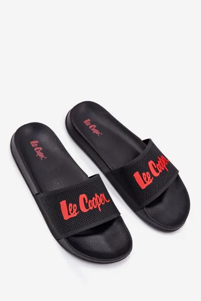 Lee Cooper SLIDE Pánske šľapky, čierna, veľkosť