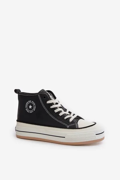 BIG STAR SHOES Zateplené Dámske Tenisky Na Platforme Eko Koža Big Star