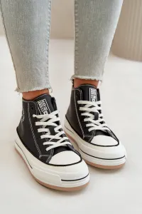 BIG STAR SHOES Zateplené Dámske Tenisky Na Platforme Eko Koža Big Star