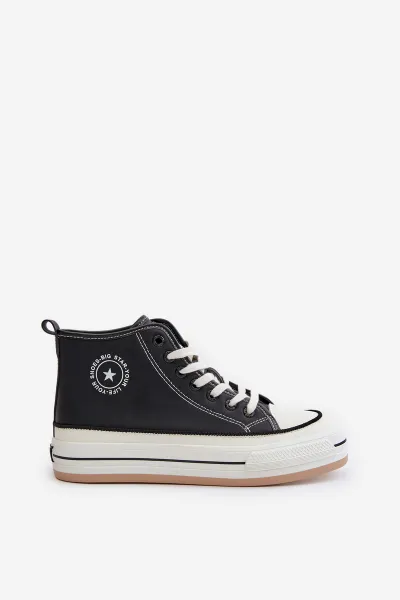 BIG STAR SHOES Zateplené Dámske Tenisky Na Platforme Eko Koža Big Star