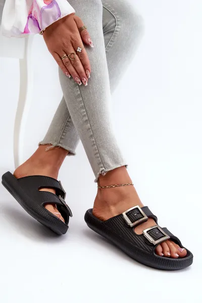 Dámske gumové flip -flops Zaxy JJ285058 čierna