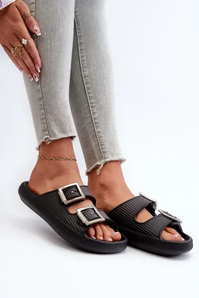 Dámske gumové flip -flops Zaxy JJ285058 čierna