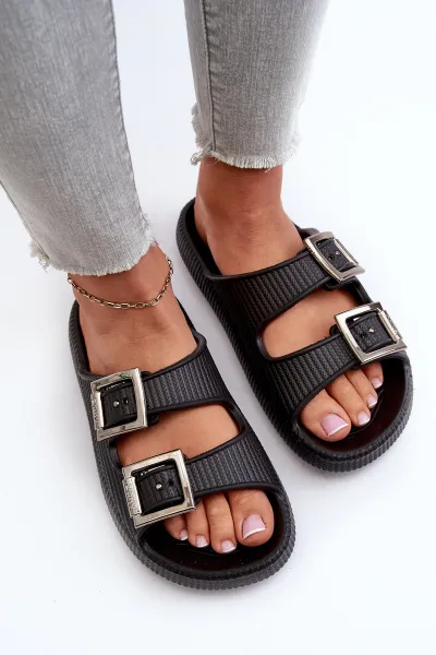 Dámske gumové flip -flops Zaxy JJ285058 čierna