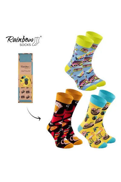 ZOOKSY/RAINBOW SOCKS Ponožkový set PARTY BOX 3 páry Rainbow Socks