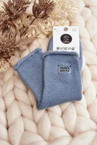 Aura.via Hrubé modré ponožky žien