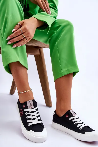 Cross Jeans Dámske materiálne tenisky krížové džínsy