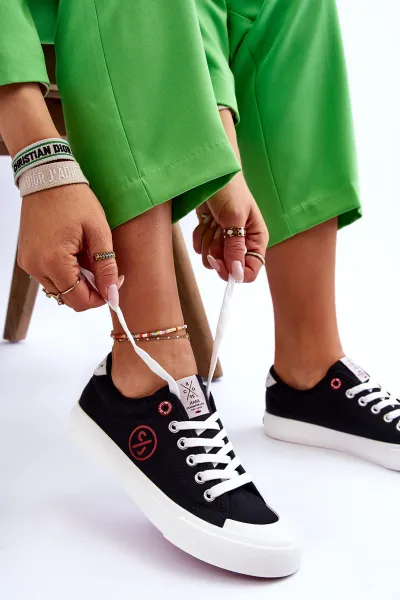 Cross Jeans Dámske materiálne tenisky krížové džínsy
