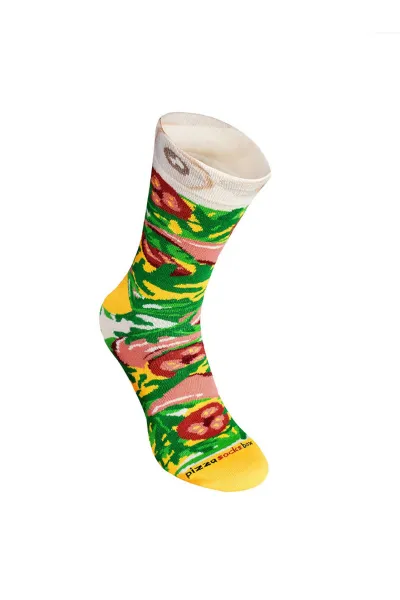 ZOOKSY/RAINBOW SOCKS Ponožky dúhové ponožky 1 pár taliansky pizza