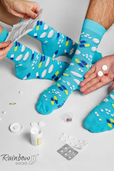 ZOOKSY/RAINBOW SOCKS Dúhové ponožky ponožky pre lekárov a lekárov 3 páry