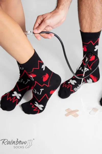 ZOOKSY/RAINBOW SOCKS Dúhové ponožky ponožky pre lekárov a lekárov 3 páry