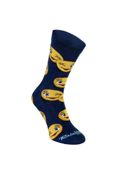 ZOOKSY/RAINBOW SOCKS Ponožky dúhové ponožky emotikony vtipné smútok kopce
