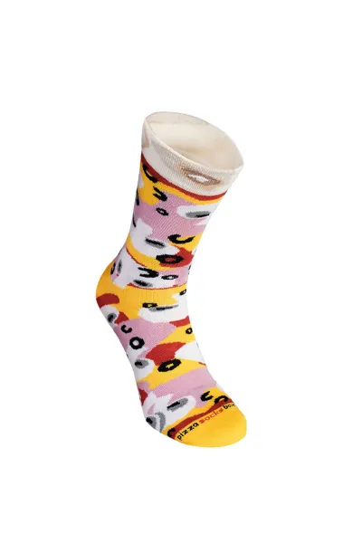 ZOOKSY/RAINBOW SOCKS Dúhové ponožky pizza ponožky 4 páry Capricciosa
