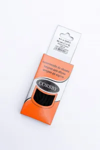 Tenké, okrúhle šnúrky Corbby Čierne