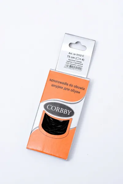 Corbby čierne voskované tenké šnúrky