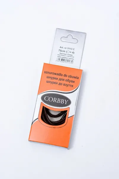 Corbby hnedé voskované tenké šnúrky
