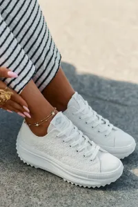 Lee Cooper CANVAS Dámske tenisky, biela, veľkosť