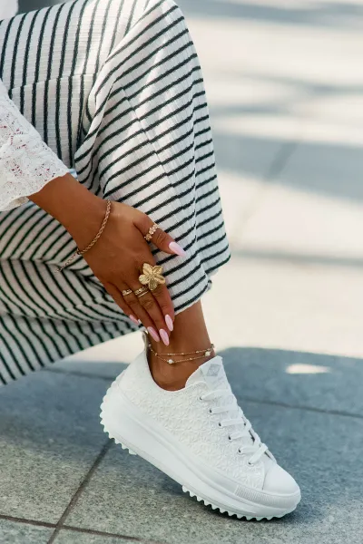 Lee Cooper CANVAS Dámske tenisky, biela, veľkosť