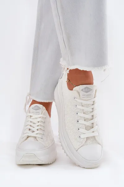 Lee Cooper CANVAS Dámske tenisky, biela, veľkosť