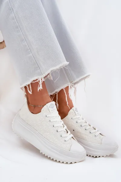 Lee Cooper CANVAS Dámske tenisky, biela, veľkosť