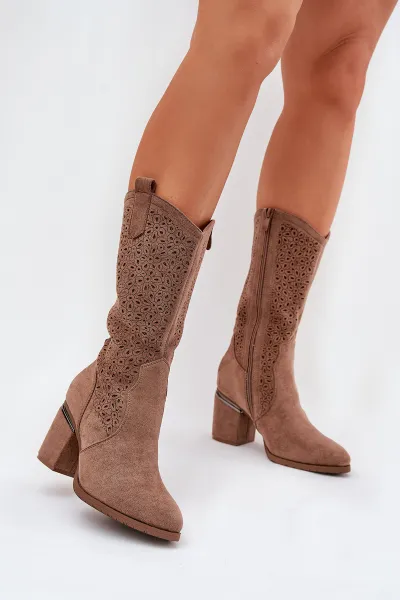 S. BARSKI Dierkované Cowboyské Čižmy Do Polovice Lýtka S.Barski