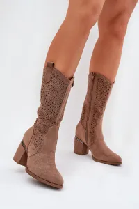 S. BARSKI Dierkované Cowboyské Čižmy Do Polovice Lýtka S.Barski