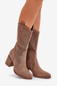 S. BARSKI Dierkované Cowboyské Čižmy Do Polovice Lýtka S.Barski