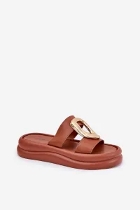 Boto Dámske sandále na platforme so zlatým detailom Camel Ularinea