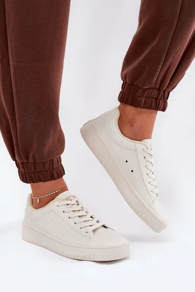 BIG STAR SHOES Nízke Dámske Tenisky Z Eko Kože Big Star