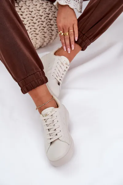 BIG STAR SHOES Nízke Dámske Tenisky Z Eko Kože Big Star