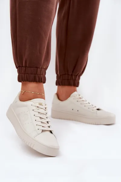 BIG STAR SHOES Nízke Dámske Tenisky Z Eko Kože Big Star