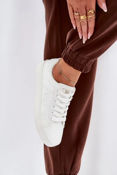BIG STAR SHOES Nízké Dámske Tenisky Z Eko Kože Big Star