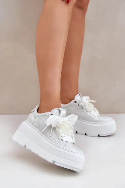 Kožené sneakersy na platforme CheBello