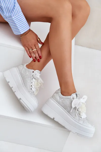Kožené sneakersy na platforme CheBello