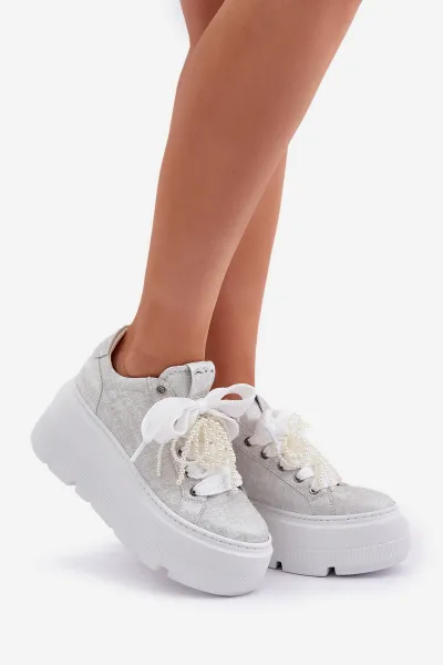 Kožené sneakersy na platforme CheBello