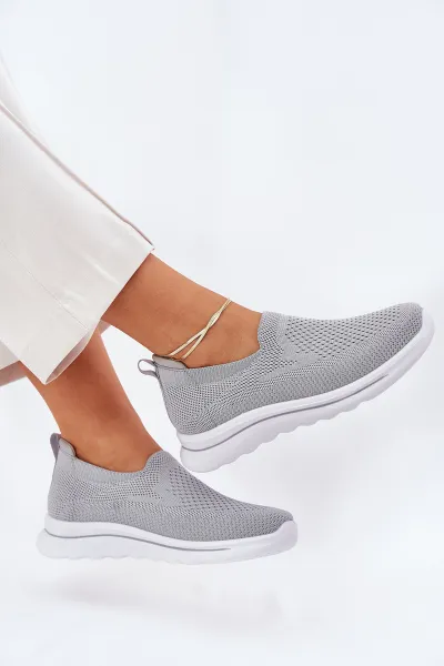 Boto Dámske Textilné Slip-On Tenisky Šedé Adiora